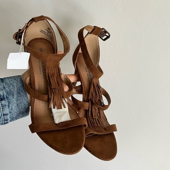 Cristian Siriano Sheriff Fringe Boho Heels - Picture 1 of 6
